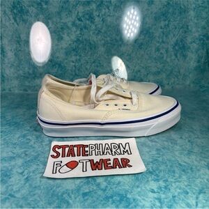 Vans Authentic Originals Women's Beige Low Top Canvas Retro Shoes Size 6.5